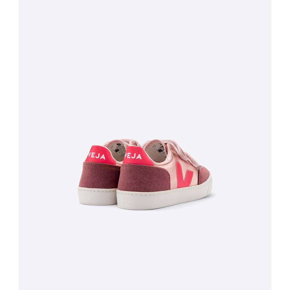 Veja V-12 CHROMEFREE Kids' Shoes Pink | CA 747ZUT